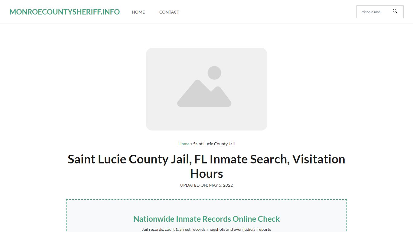 Saint Lucie County Jail, FL Inmate Search, Visitation Hours